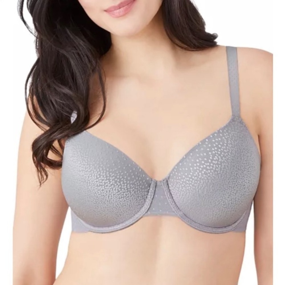 Wacoal NWT Back Appeal T-Shirt Silver Underwire Bra Plus Size Coquette 42DDD 42F